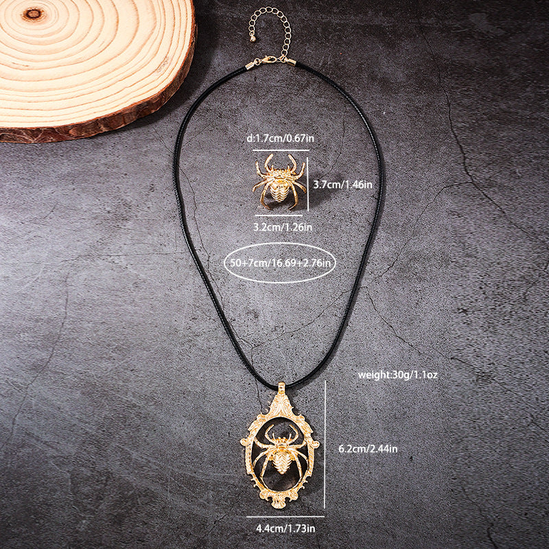 Wholesale Street Style Metal Necklace Ring Jewelry Sets